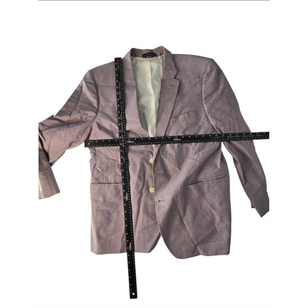 Tommy Hilfiger Mens Blazer Jacket Purple Pink Linen Blend 2-Button Sport Coat... - Picture 3 of 4